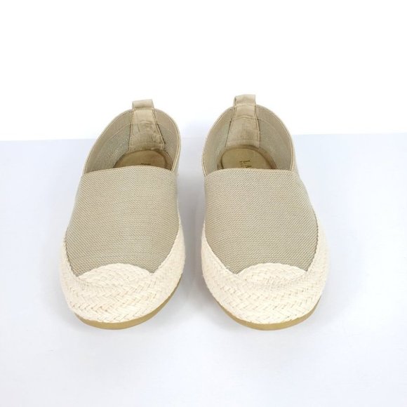 Lauren Ralph Lauren Tan Espadrilles Stretchy Slip On Flats Size 6 - Picture 4 of 10